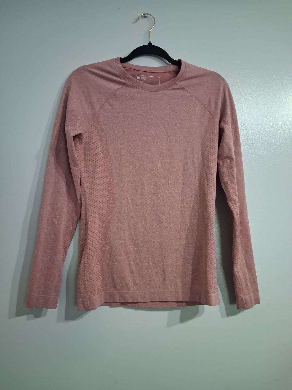 FIGS Salta Seamless Long Sleeve Underscrub Top Mauve Size M